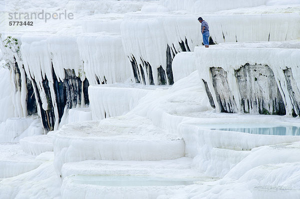 Wasser fließen Veranda Mineral Süden links Türkei