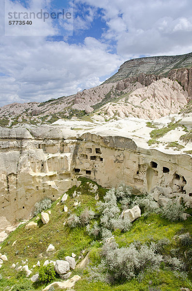 Hoodoos in der einzigartigen Landschaft in der Nähe von Göreme  Kappadokien  auch Capadocia  Zentralanatolien  weitgehend in der Nev_ehir Provinz  Türkei