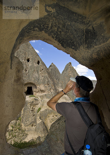 Höhle Wohnung in Cappadocia  auch Capadocia  Zentralanatolien  weitgehend in der Nev_ehir Provinz  Türkei