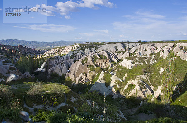 Landschaftsformen in Kappadokien  auch Capadocia  Zentralanatolien  weitgehend in der Nev_ehir Provinz  Türkei