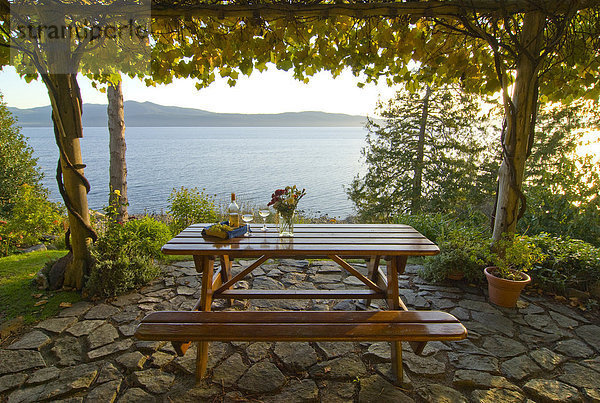 Sonnenstrahl Picknick Küste Bett Fluss Gast Veranda Frühstück britisch Kanada Romantik Vancouver