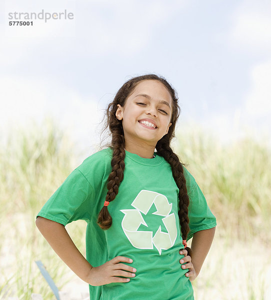 Strand  T-Shirt  Symbol  Recycling  Hispanier  Mädchen