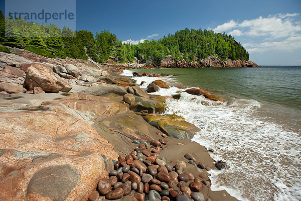 Schwarze Brook Beach  Cape-Breton-Highlands-Nationalpark  Nova Scotia  Kanada