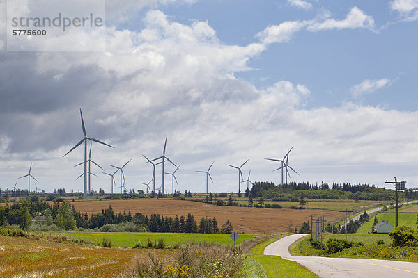 Windturbine Windrad Windräder Heu Kanada Prince Edward Island