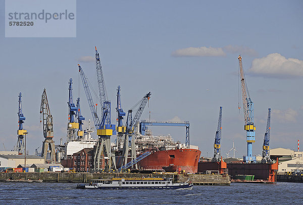 Schiffswerft Hamburger Hafen  Hamburg  Deutschland  Europa