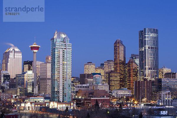 Neue Skyline mit der Bow-Neubau  Calgary  Alberta  Kanada