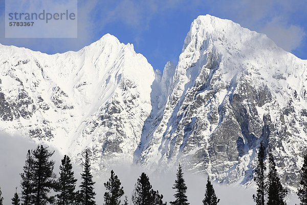 Hudson Bay Mountain im Schnee  Bulkley Valley  British Columbia