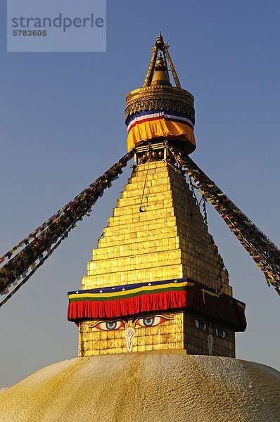 Bodnath Stupa  Kathmandu  Kathmandutal  UNESCO Weltkulturerbe  Nepal  Asien