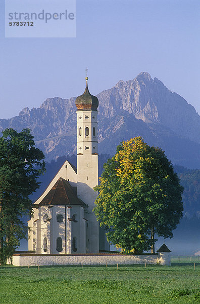 Wallfahrtskirche St. Coloman  Schwangau bei Füssen  Bayerische Alpen  Allgäu  Oberbayern  Bayern  Deutschland  Europa