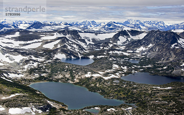 Luftaufnahmen über der Coast Mountains von British Columbia Kanada