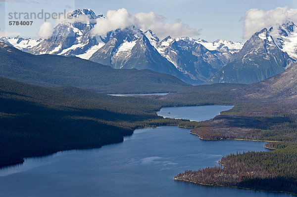 Luftaufnahmen über der Coast Mountains von British Columbia Kanada