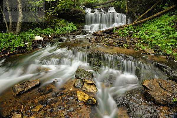 Wagner Falls  Alger County  Munising Township  Michigan  USA