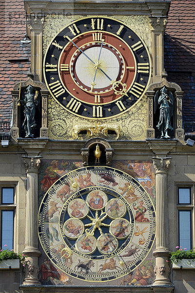 Astronomische Kunstuhr von Isaak Habrecht  Heilbronner Rathaus  Heilbronn  Baden-Württemberg  Deutschland  Europa  ÖffentlicherGrund