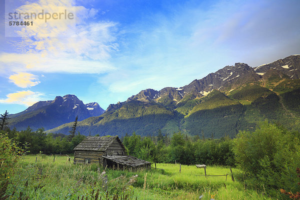 Alte Hütte in der Bella Coola Valley  BC  Kanada