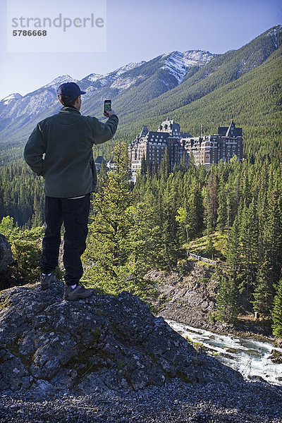 Quelle Fotografie nehmen Tourist Lodge Landhaus Smartphone