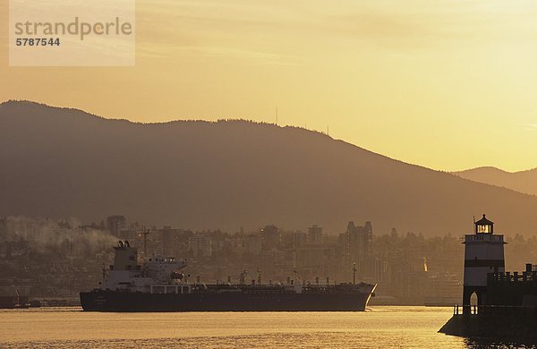 Hafen reinkommen Schiff British Columbia Kanada Vancouver