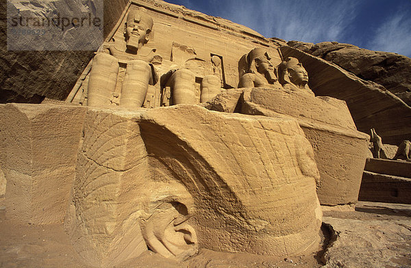 Großer Tempel von Ramses II  Abu Simbel  Assuan  Ägypten