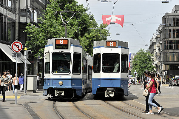 Europa Straßenbahn Schweiz Zürich