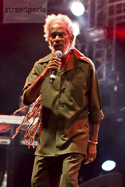 Der jamaikanische Reggae-Sänger Max Romeo live beim Soundcheck Open Air in Sempach-Neuenkirch  Luzern  Schweiz  Europa