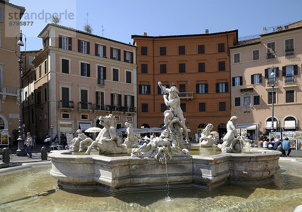 Neptunbrunnen  Piazza Campo de Fiori  Rom  Italien  Europa