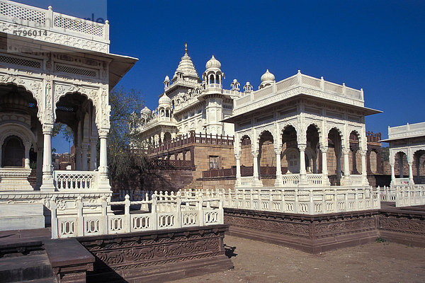 Marmor-Mausoleum Jaswant Thada  Jodhpur  Rajasthan  Indien  Asien