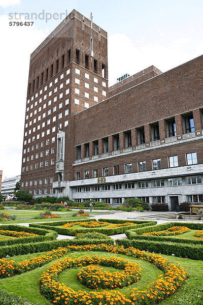 Rathaus von Oslo  Norwegen  Europa