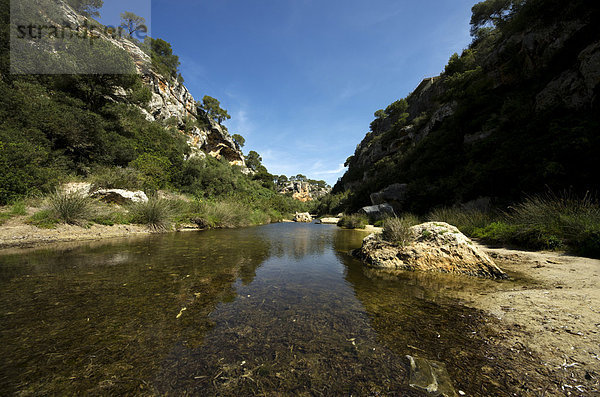 Ansicht hinter der Cala Pi  nahe Llucmajor  Mallorca  Balearen  Spanien  Europa