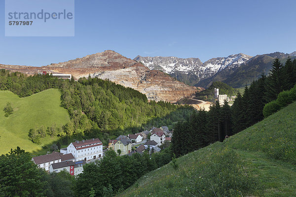 Eisenerz mit Erzberg  Obersteiermark  Steiermark  Österreich  Europa