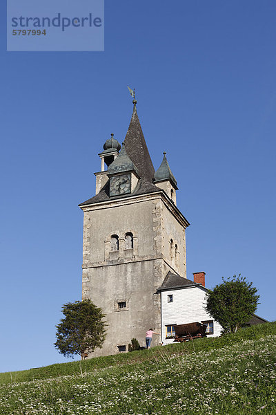 Schichtturm über Eisenerz  Obersteiermark  Steiermark  Österreich  Europa  ÖffentlicherGrund