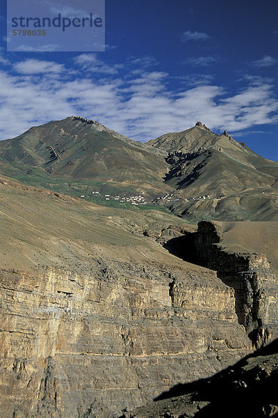 Höchstgelegenes Dorf in Indien  Kibber  Spiti-Tal  Lahaul und Spiti  Himachal Pradesh  Nordindien  Indien  Asien