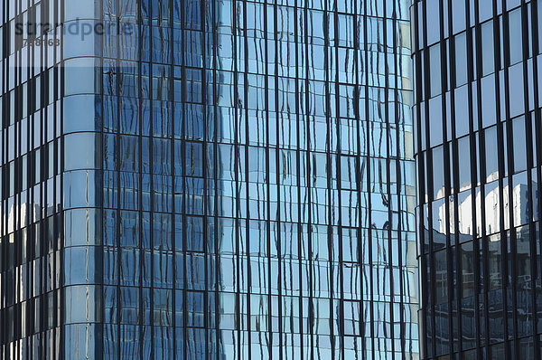 Europa Glas Gebäude Fassade Hausfassade Büro Frankfurt am Main Deutschland Hessen