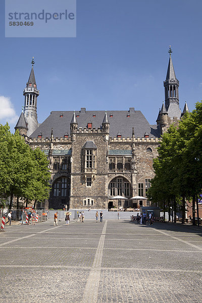 Rathaus  Aachen  Rheinland  Nordrhein-Westfalen  Deutschland  Europa  ÖffentlicherGrund