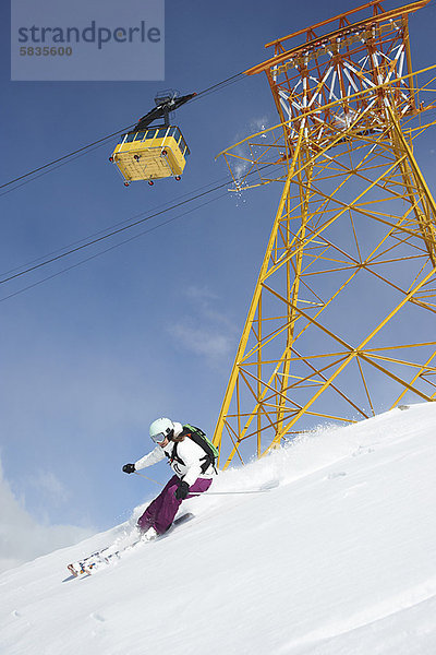 Skifahrer  Schnee  Skisport  Hang