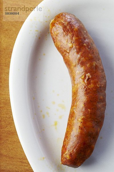 Hot Dog Hot Dogs Essgeschirr weiß polieren Worcestershiresauce Gewürz polnisch