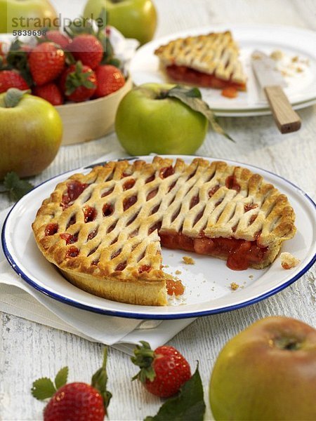 Erdbeer-Apfel-Pie