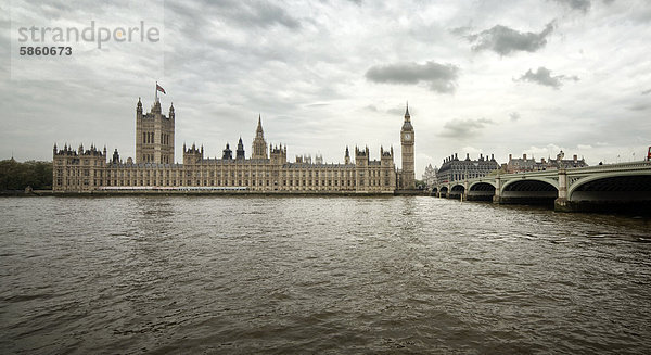 Big Ben und Houses of Parliament  London  England  Großbritannien  Europa