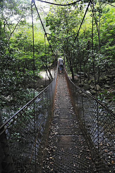 Hängebrücke  Nationalpark Rincon de la Vieja  Provinz Guanacaste  Costa Rica  Mittelamerika