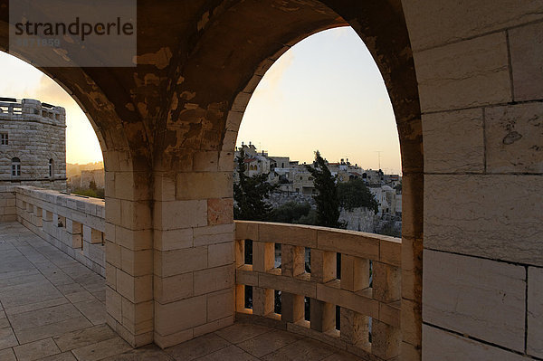 Jerusalem Hauptstadt Wohnhaus Morgen Beleuchtung Licht Stadt Naher Osten Gast Israel alt