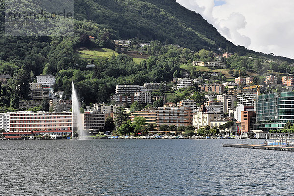 Europa Lugano Schweiz Luganersee Kanton Tessin