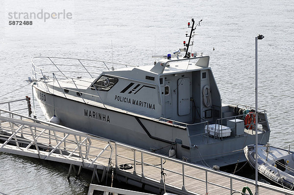 Policia Maritima  Polizeiboot  Hafen Porto  Porto  Nordportugal  Portugal  Europa