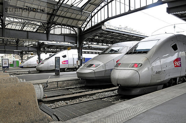 TGV  Gare de I'Est  Bahnhof Ost Paris  Frankreich  Europa