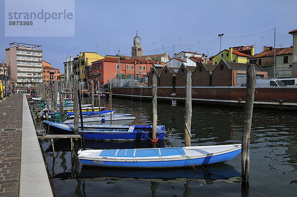 Boote  Kanal  Chioggia  Veneto  Italien  Europa