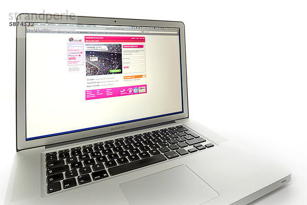 SchülerVZ  soziales Netzwerk  Website auf Apple MacBook Pro