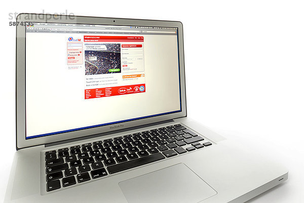 StudiVZ  soziales Netzwerk  Website auf Apple MacBook Pro