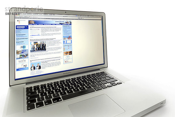 Bundeskriminalamt BKA  Website auf Apple MacBook Pro