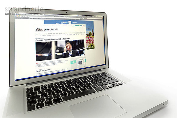 Süddeutsche Zeitung  Website auf Apple MacBook Pro