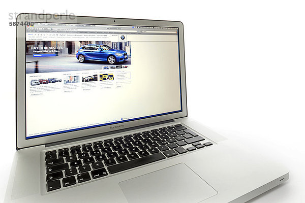 BMW  Website auf Apple MacBook Pro