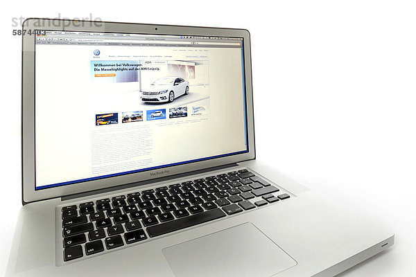 VW  Website auf Apple MacBook Pro