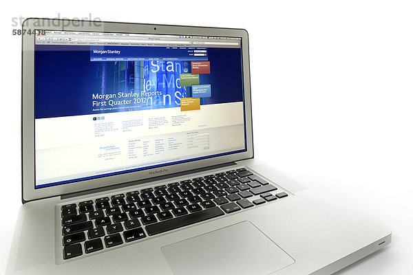 Morgan Stanley  Website auf Apple MacBook Pro