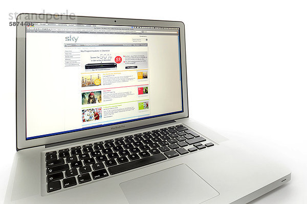 Sky  Website auf Apple MacBook Pro